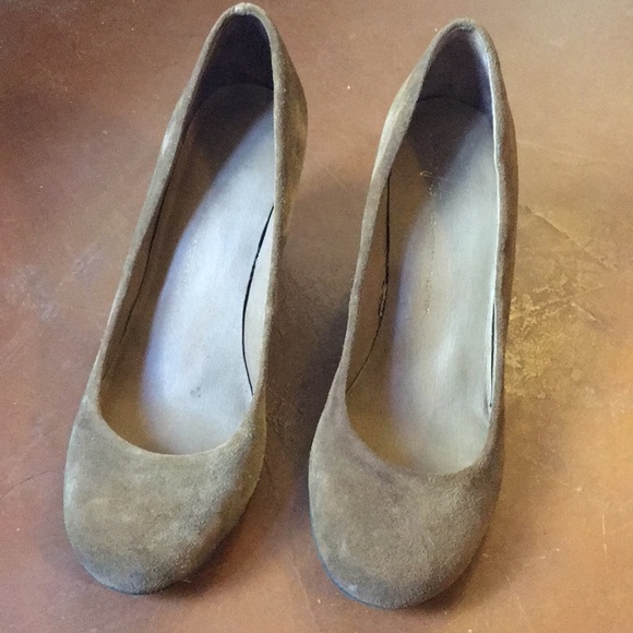 Franco Sarto Suede Wedge Heel 8.5M in Chestnut - Picture 2 of 8